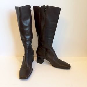 NATURALIZER brown leather knee high boots, 7.5